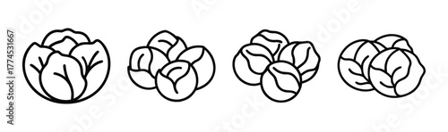 Vibrant brussels sprouts vector illustration healthy food icon scalable art