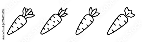 Stylized carrot vegetable illustration for healthy food and farming graphics