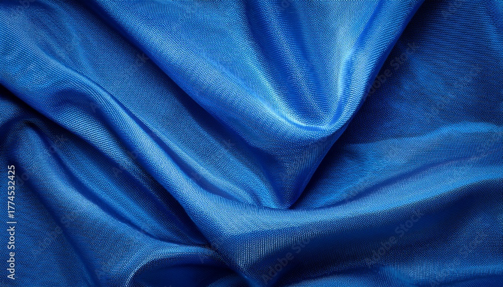 Fototapeta premium Surface Of Blue Fabric For Background
