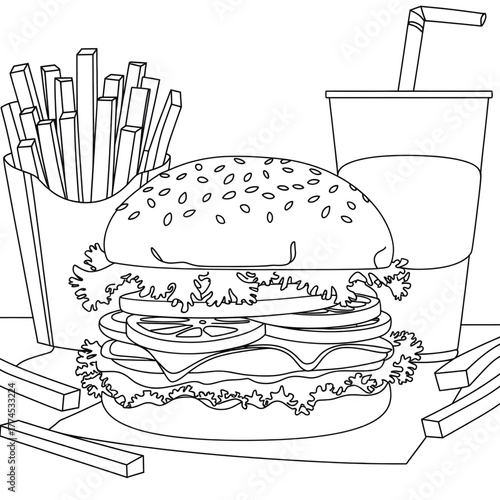 fast food illustration