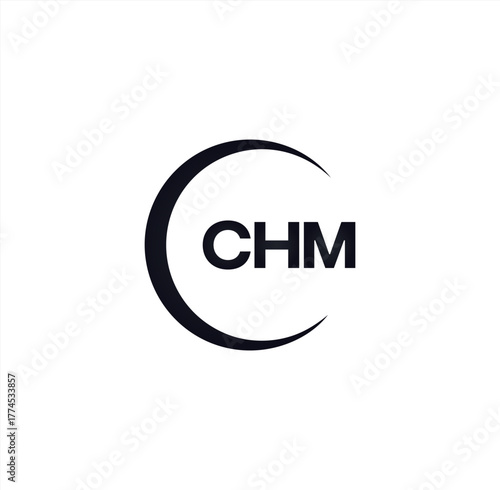 CHM set ,CHM logo. C H M design. White CHM letter. CHM, C H M letter logo design. Initial letter CHM letter logo set, linked circle uppercase monogram logo. C H M letter logo vector design.