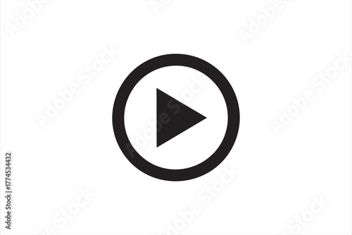 Free Download Clean vector symbol of play button for video and audio applications - GFXLoad