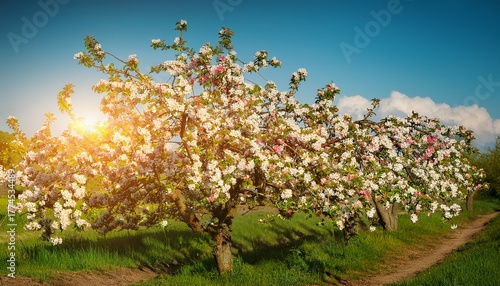 Wallpaper Mural Apple Tree Is Blooming Torontodigital.ca