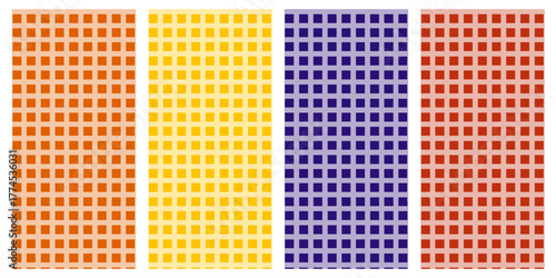 Orange, red, yellow, and blue plaid. A fall or Thanksgiving textile pattern for a tablecloth, picnic blanket, basket napkin, shirt, or handkerchief. Design in cotton, linen, or flannel.