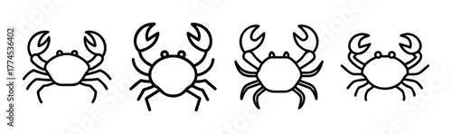 Vector crab illustration scalable icon for general use