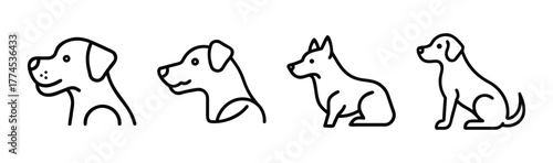 Charming dog illustration vector graphic scalable icon for pet lovers