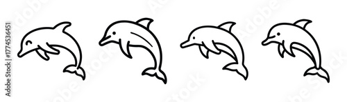 Playful dolphin vector illustration for marine and aquatic themes