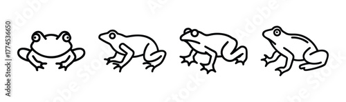 Cute frog illustration vector graphic scalable icon for designs