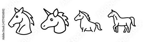 Elegant horse vector illustration majestic equine design