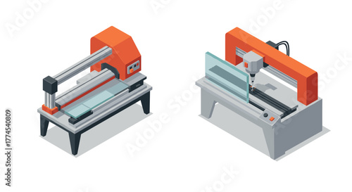 Isometric cnc and laser cutting machines for modern manufacturing design