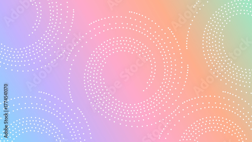 グラデーションとドットの渦巻きを組み合わせた背景素材