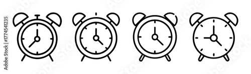 vector icon of alarm clock