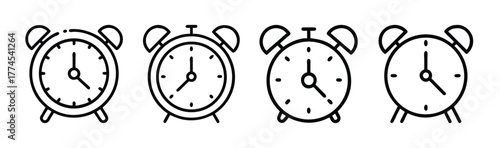 vector icon of alarm clock