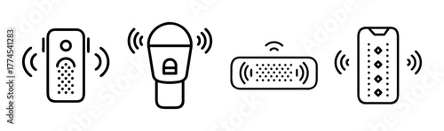 Voice activated smart digital device icon set