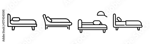 Elegant vector daybed illustration scalable furniture graphic design asset