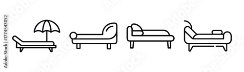 Vector illustration of a modern daybed for furniture design and interior decor concepts