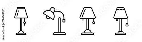 Modern vector floor lamp illustration for home and interior design projects