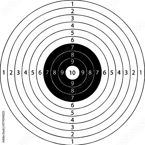 Shooting bullseye target vector illustration