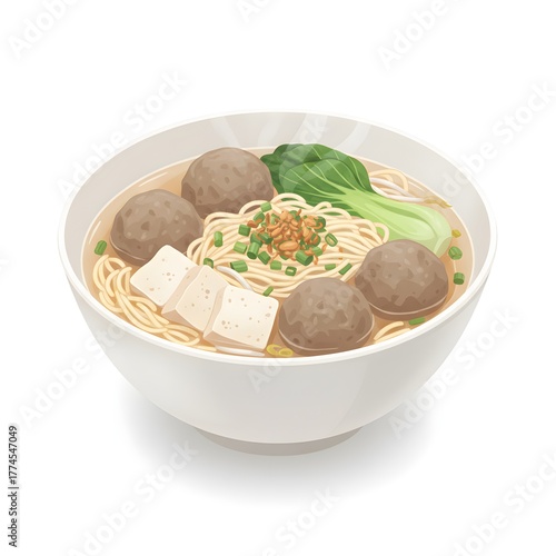 Bakso Meatball Soup – Comfort Bowl Vector
