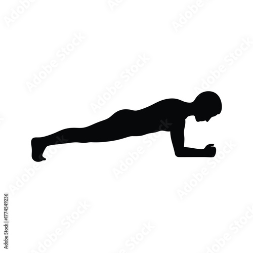 Push Up Silhouette Stock vector illustration