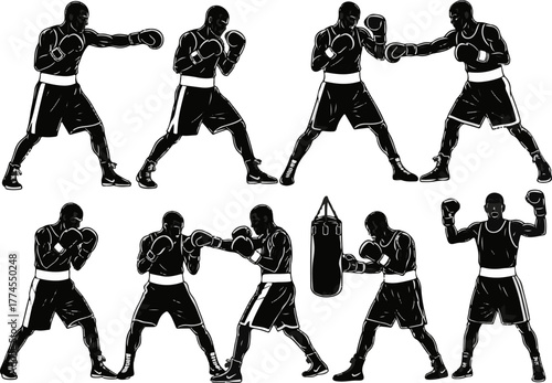 Eight Powerful Boxing Silhouette Styles