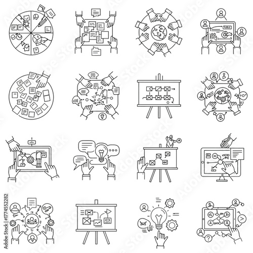 business strategy planning meeting hands collaborate on ideas brainstorming decision-making in team charting growth  innovation strategy teamwork