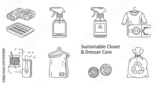 sustainable closet care organizing and repairing clothes to reduce waste promoting eco-friendly laundry and garment maintenance for zero waste living