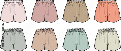 Variety of Pastel Colored Shorts Fashion and Style