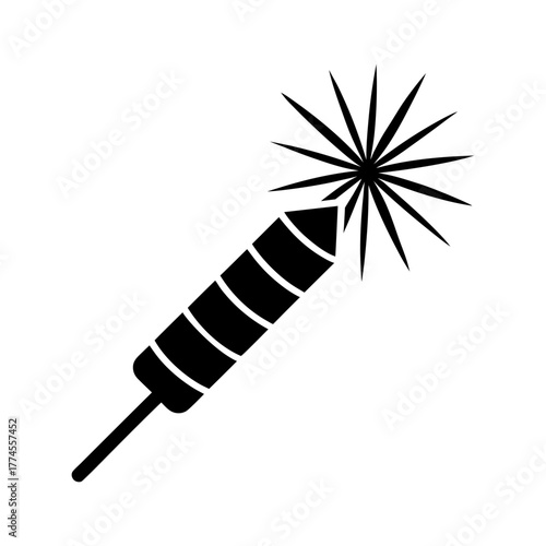 firecracker and sparkler icon independence day