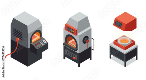 Isometric industrial furnace designs with modern equipment and technology