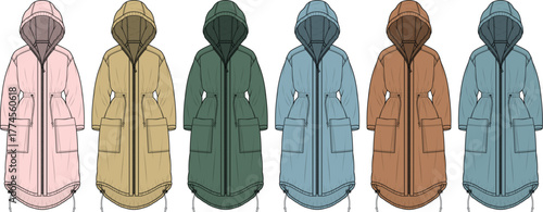 Stylish Women's Parka Jacket Collection A Variety of Colors for Fashionable Outfits and Outerwear Styles