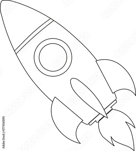 rocket vector illustration, cartoon rocket vector illustration