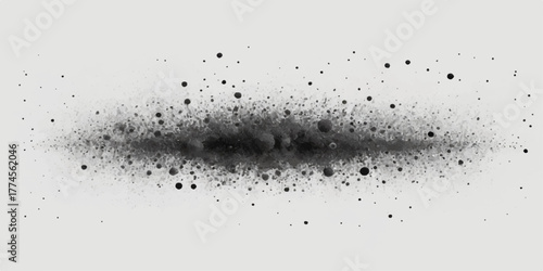 Abstract black and white raindrops pattern on wet glass window surface