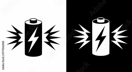 Charged Battery Icon Symbol Power Energy Electric Volt