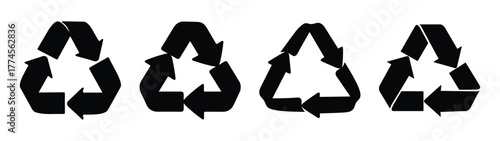 Recycle symbol collection zero waste awareness environmental conservation and sustainability icons