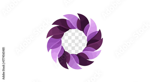 violet flower on white background