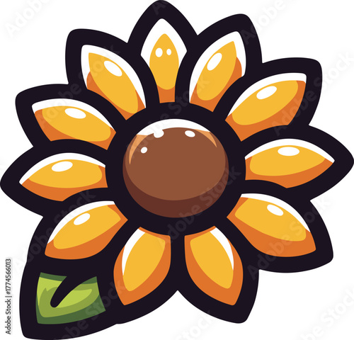 1つの向日葵のアイコン