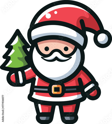 かわいいサンタクロースのアイコン