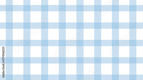 Blue and white plaid fabric texture background. Seamless pattern checkered wallpaper.	