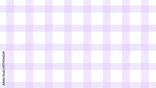 Purple and white plaid fabric texture background. Seamless pattern checkered wallpaper.	