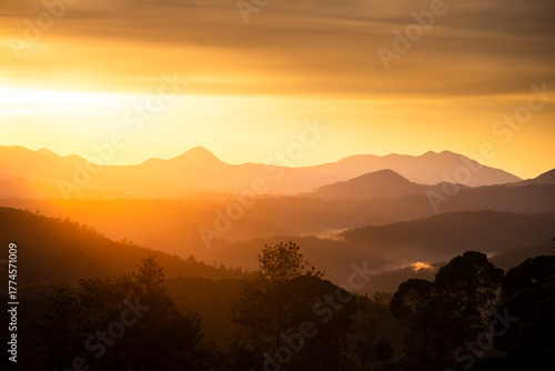 sunrise in the mountains