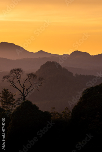 sunrise in the mountains