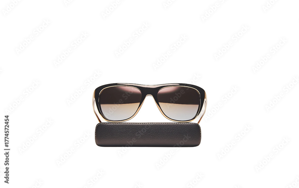 Fototapeta premium Stylish oversized sunglasses with shimmering mirrored lenses representing luxury and fashion elegance isolated on white background PNG