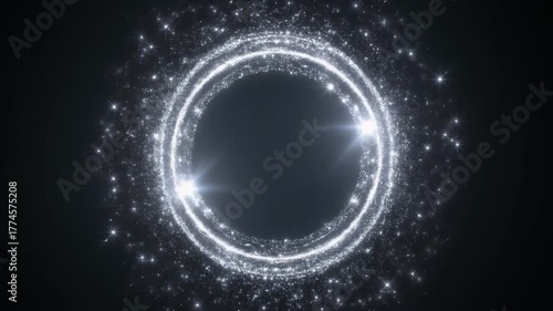 Wallpaper Mural シルバーとホワイトの光が広がるサークルモーション Torontodigital.ca