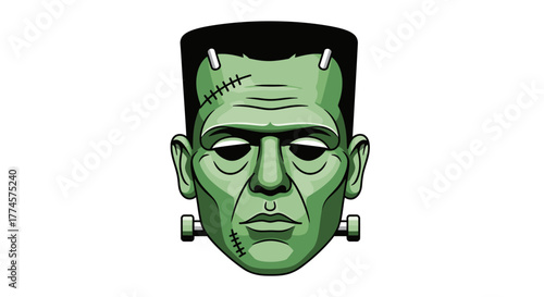 Frankensteins Monster Head - A Classic Horror Icon.