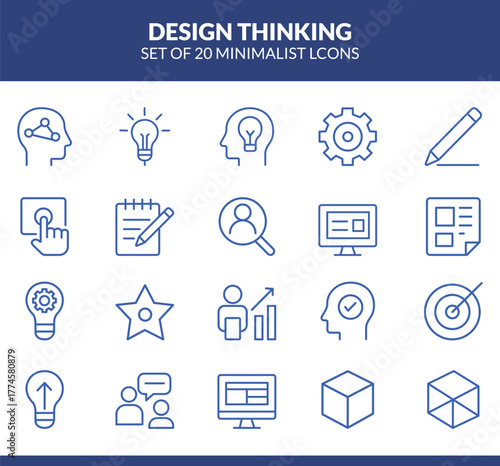 set of design thinking icons