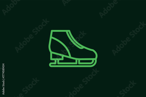 skating shoes illustration in flat style design. Vector illustration.	
