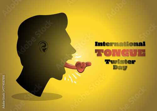 International Tongue Twister Day Concept Illustration