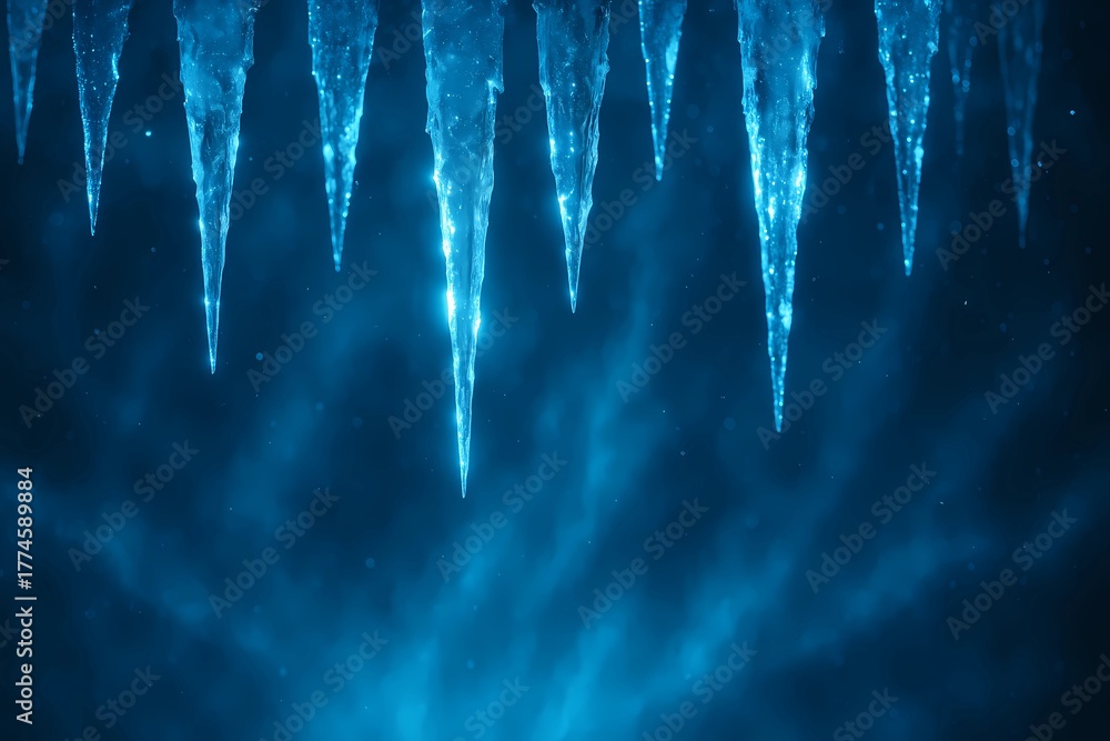 custom made wallpaper toronto digitalNeon Icicles