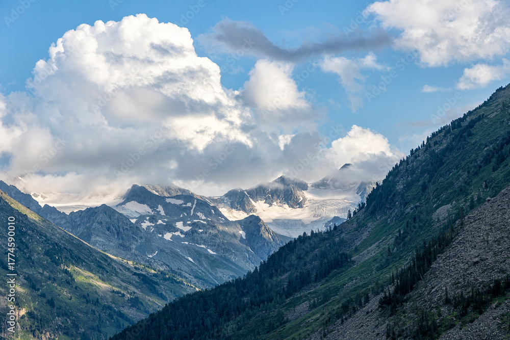 Fototapeta premium Beautiful summer mountain landscape. Altai, Russia